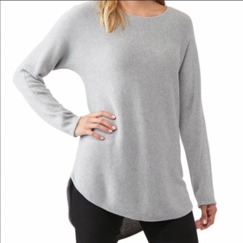 Michael KORS light gray knit sweater with back zipper size medium
